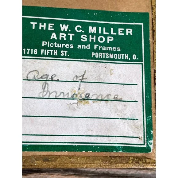 Vintage Art Deco Victorian Little Girl Print Gold Frame - Picture 11 of 13